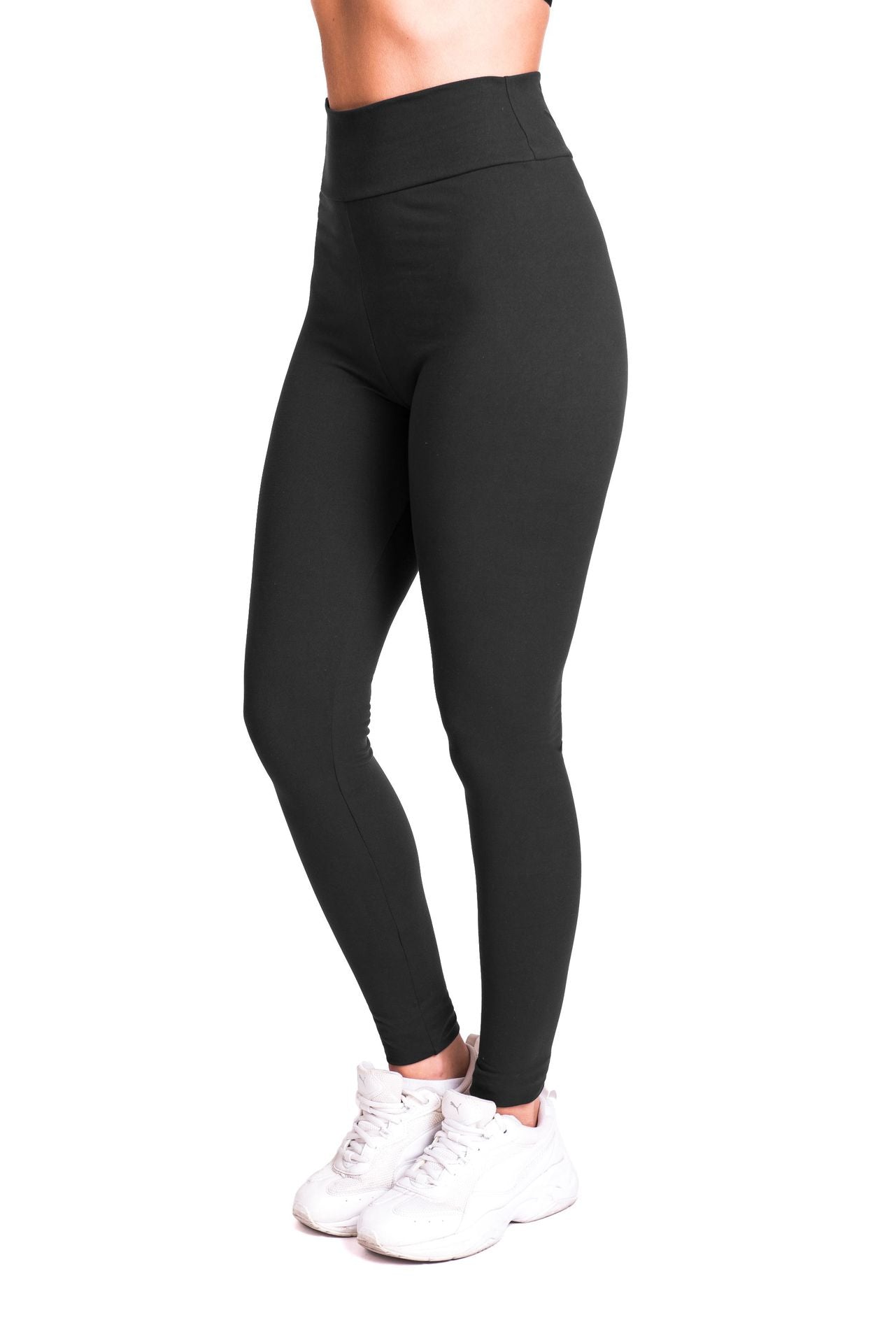 High Waist Solid Color Cycling Leggings