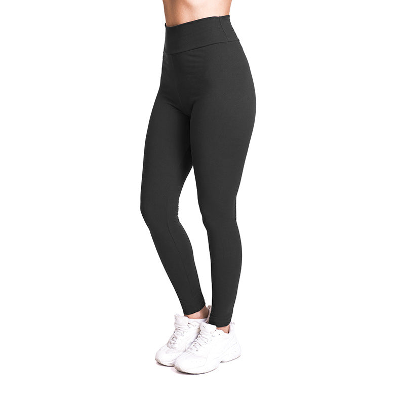 High Waist Solid Color Cycling Leggings
