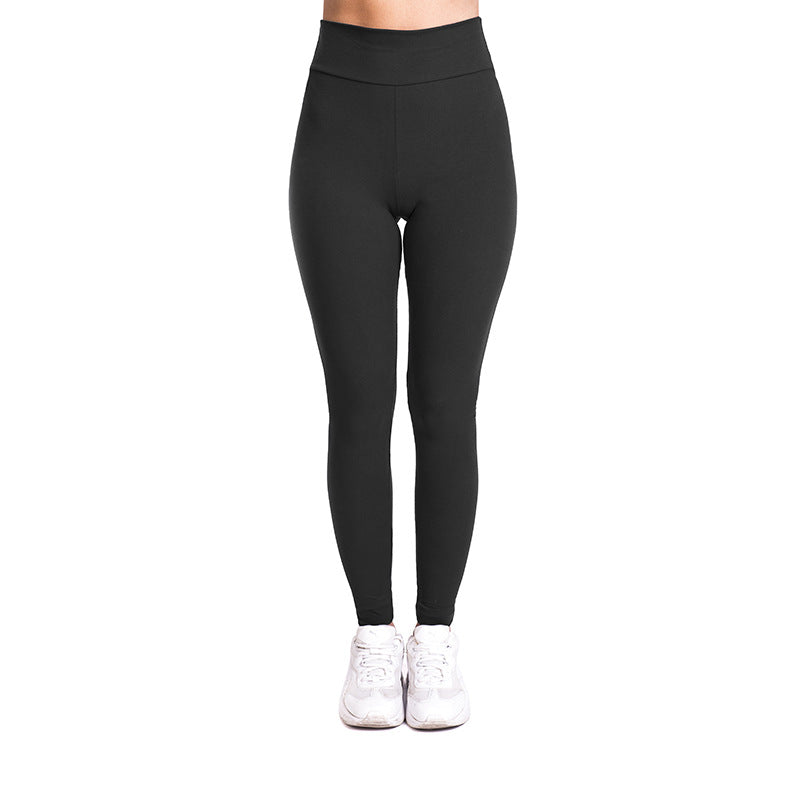 High Waist Solid Color Cycling Leggings