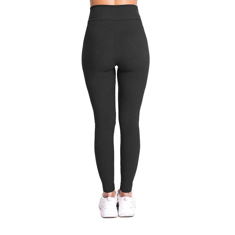 High Waist Solid Color Cycling Leggings