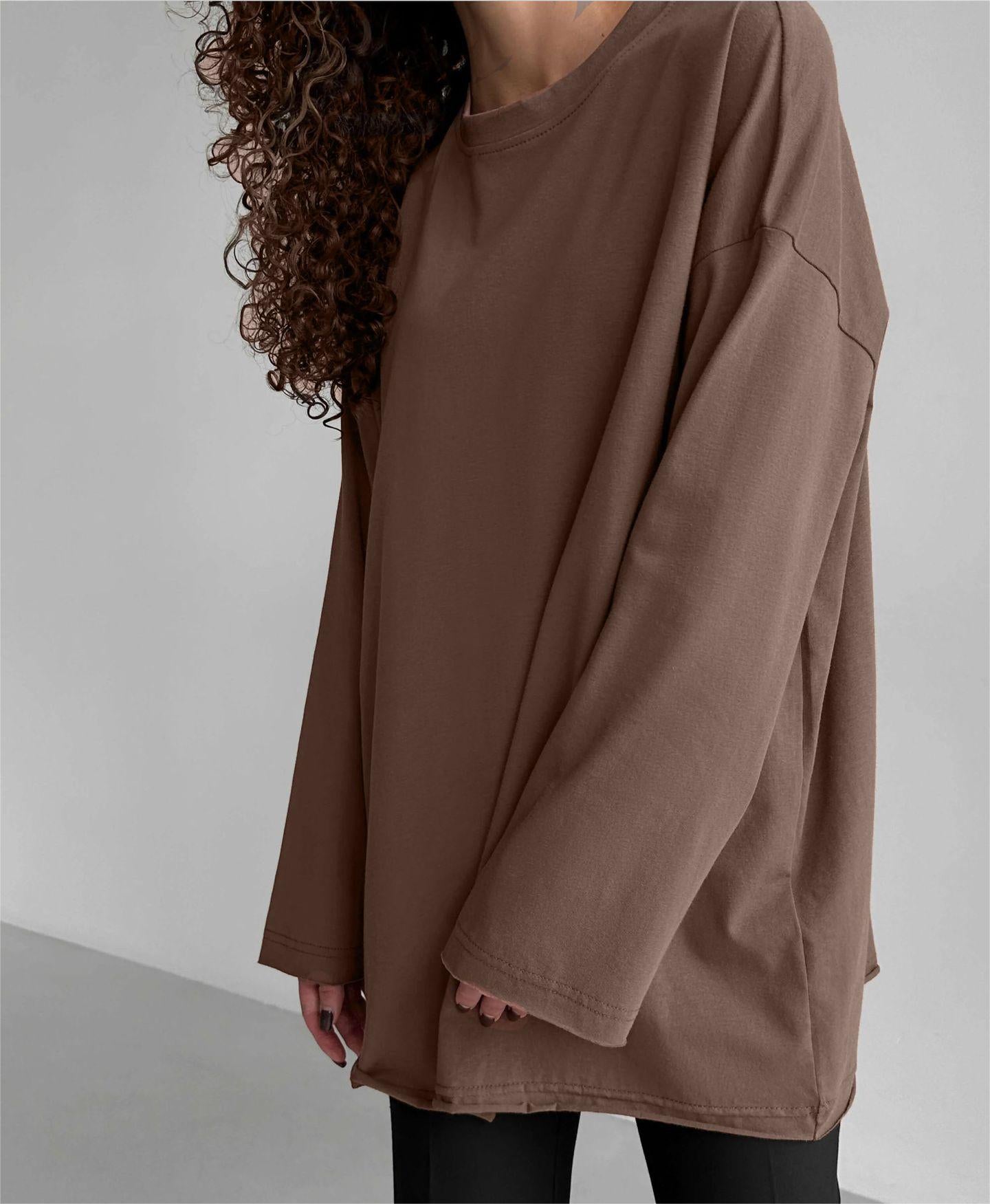 Cotton Hand-Worn Loose Long Sleeve T-Shirt