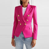 Houndstooth Double Breasted Long Coat