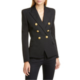 Houndstooth Double Breasted Long Coat