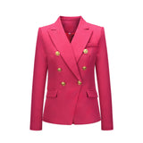 Houndstooth Double Breasted Long Coat