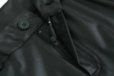 Popular Solid Color Skinny Leather Pants