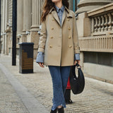Mid-Length Waterproof Anti-Wrinkle Trench Coat