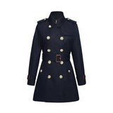 Mid-Length Waterproof Anti-Wrinkle Trench Coat