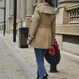 Mid-Length Waterproof Anti-Wrinkle Trench Coat