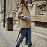 Mid-Length Waterproof Anti-Wrinkle Trench Coat