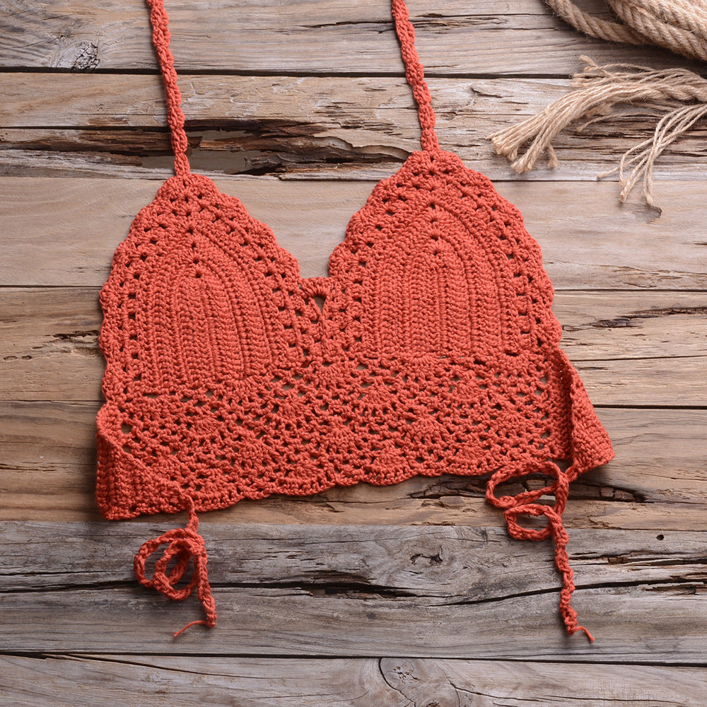 Strandhose aus gestricktem Shell mit Cut-Outs