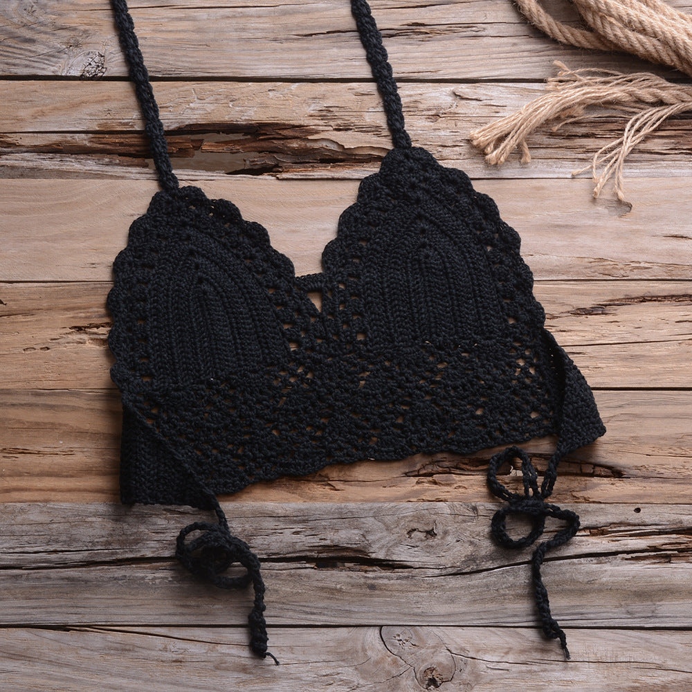 Strandhose aus gestricktem Shell mit Cut-Outs