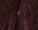 Women's Stand Collar Cardigan – Artificial Fur Effect Knitted Coat