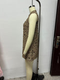 Classic Tweed Vest Dress with Heavy Sequin Embroidery