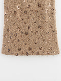 Classic Tweed Vest Dress with Heavy Sequin Embroidery