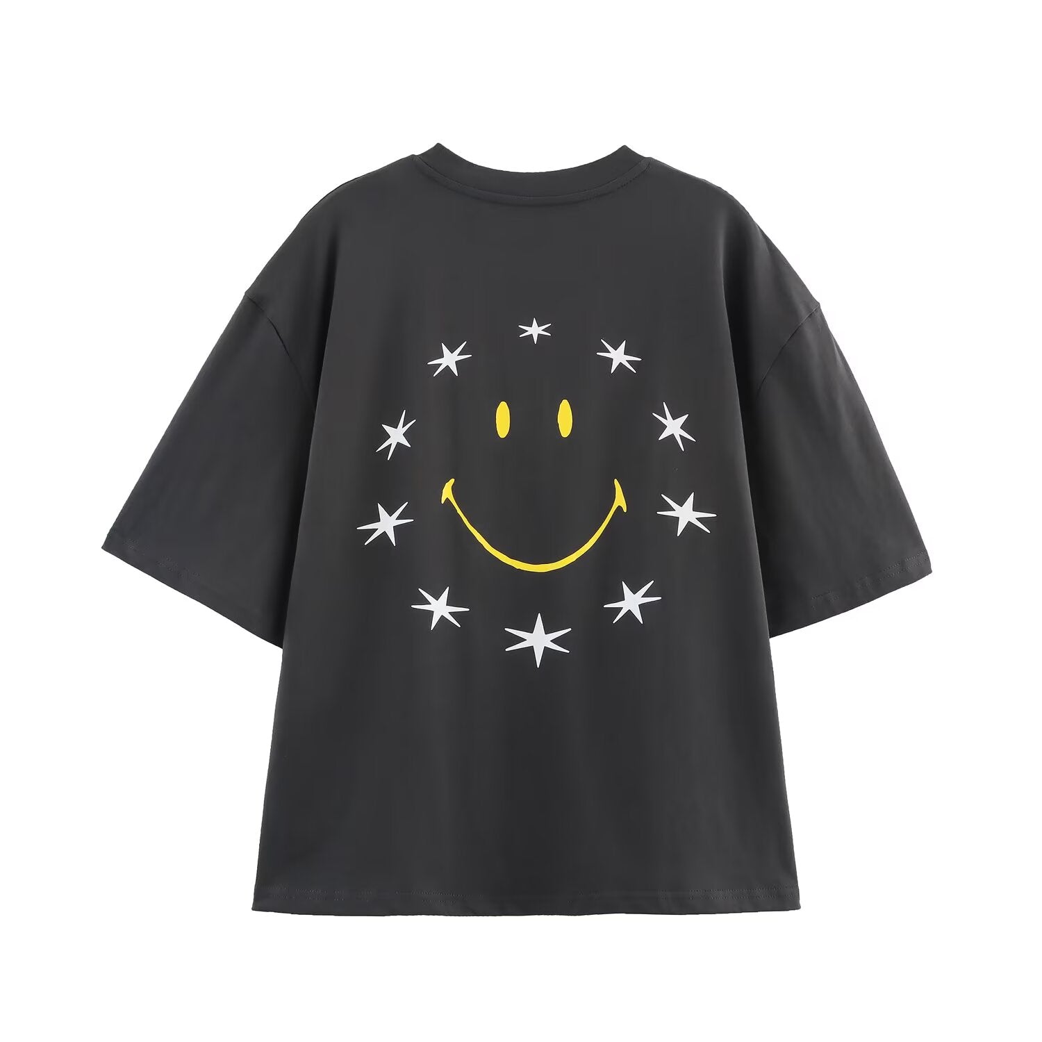 Vintage Letter Graphic Print Short-Sleeved T-shirt