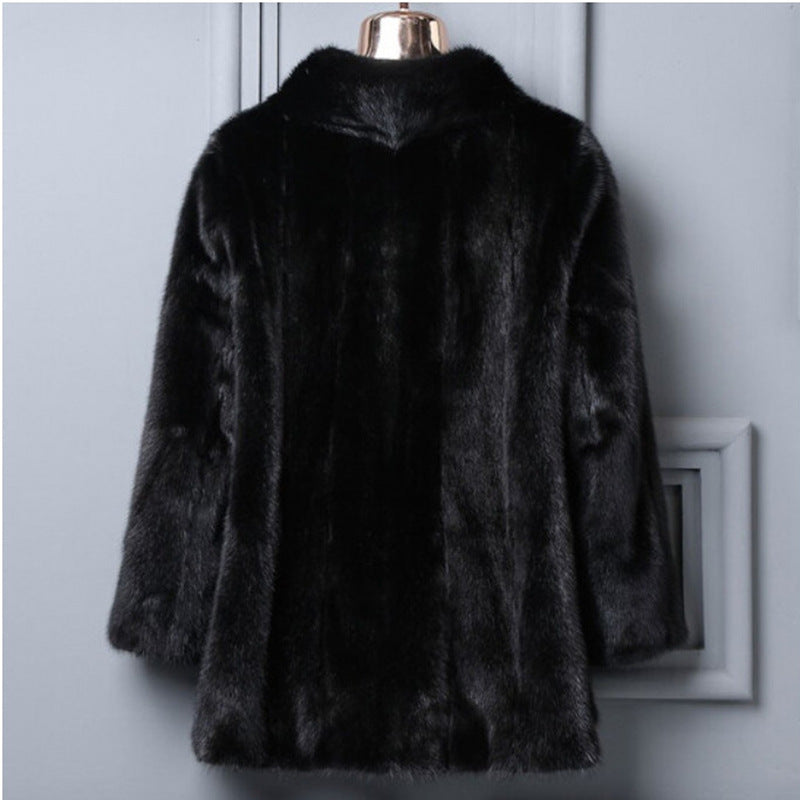 Jacke aus Vollnerz mit Stehkragen