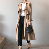 Trench-coat long rétro britannique