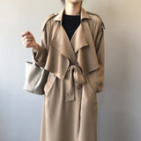 Trench-coat long rétro britannique