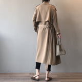 Trench-coat long rétro britannique