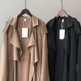 Trench-coat long rétro britannique