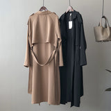 Trench-coat long rétro britannique