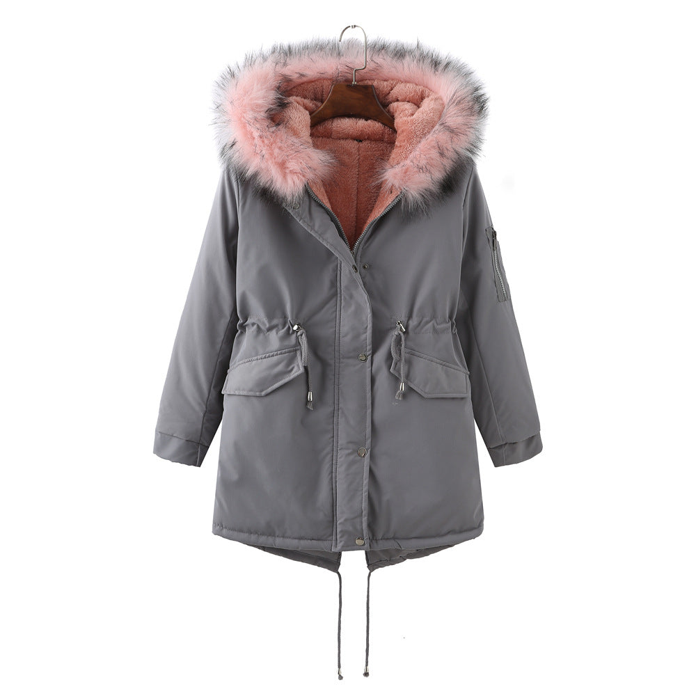 Plus Size Fleece-Lined Winter Coat