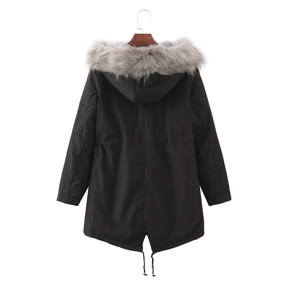 Plus Size Fleece-Lined Winter Coat