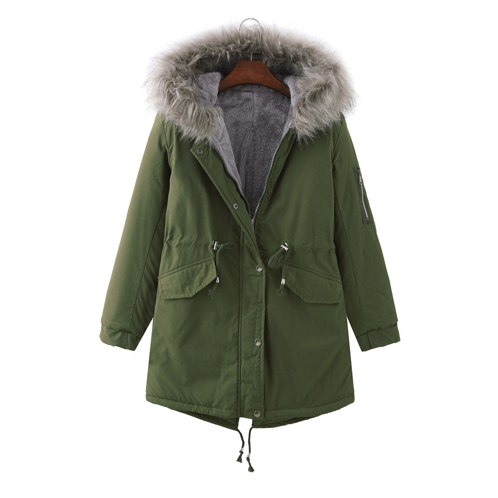 Plus Size Fleece-Lined Winter Coat