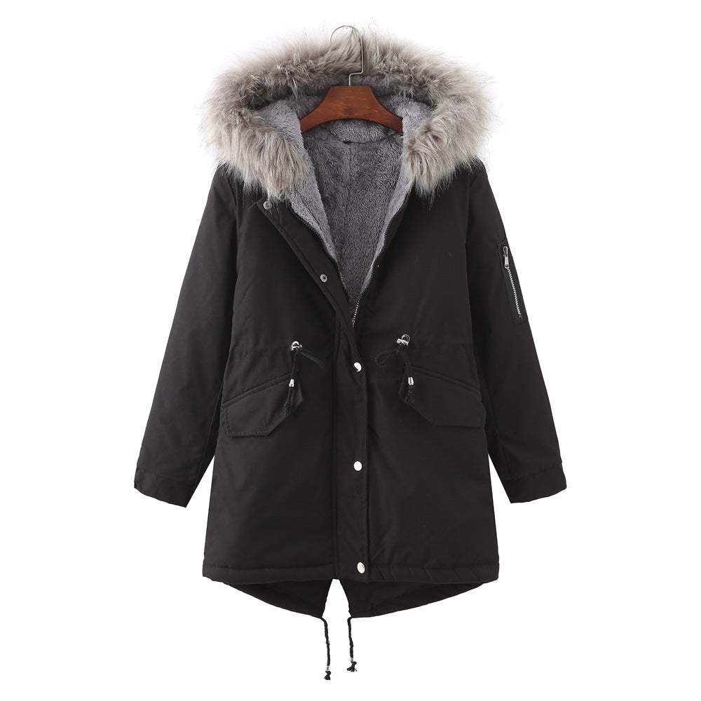Plus Size Fleece-Lined Winter Coat