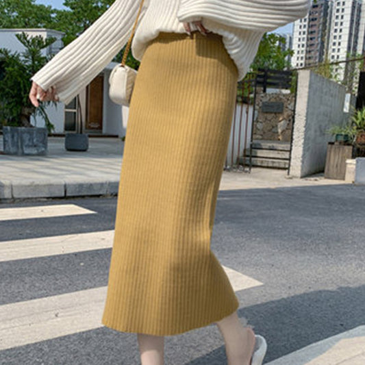 Women’s Sweater Knit High Waist Skirt