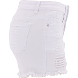 Jean coupe droite en coton délavé avec détails déchirés