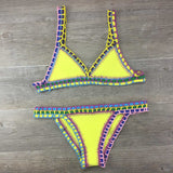 Handgehäkeltes gestricktes Bikini-Set