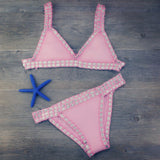 Handgehäkeltes gestricktes Bikini-Set