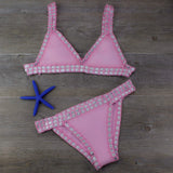 Handgehäkeltes gestricktes Bikini-Set