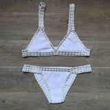 Handgehäkeltes gestricktes Bikini-Set