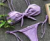 Hellvioletter, getrennter Bikini für Damen