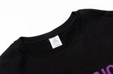 Black Graphic Print Crew Neck Short Sleeve T-Shirt for Women