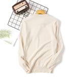 Perlenpullover Damen Rundhals Langarm Lose Schlankheits Eleganter Pullover