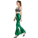 Gradient Bell Bottom Metallic Pants