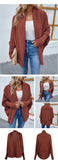 Damen Strickjacke mit einfarbigen Fledermausärmeln