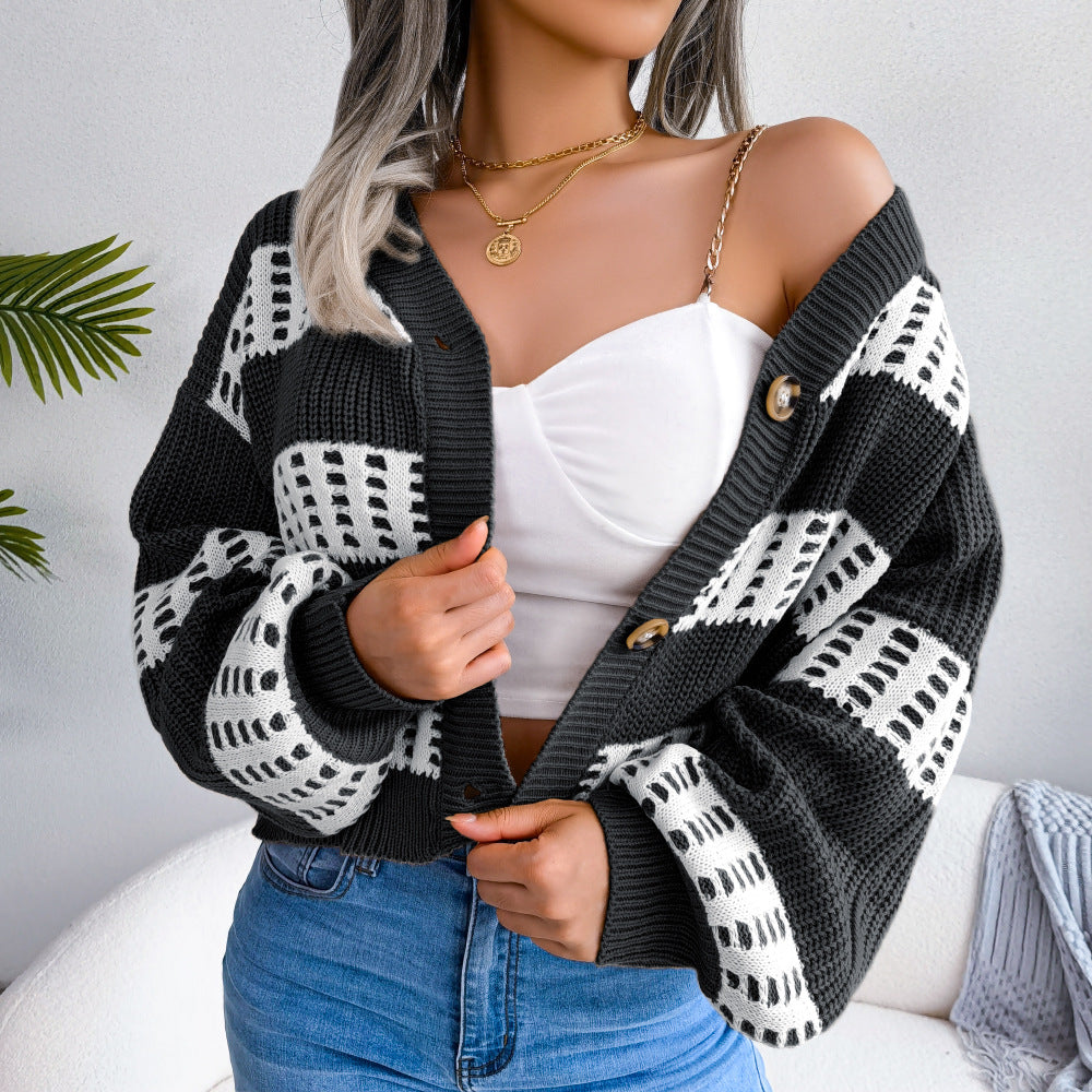 Cardigan à manches lanternes design