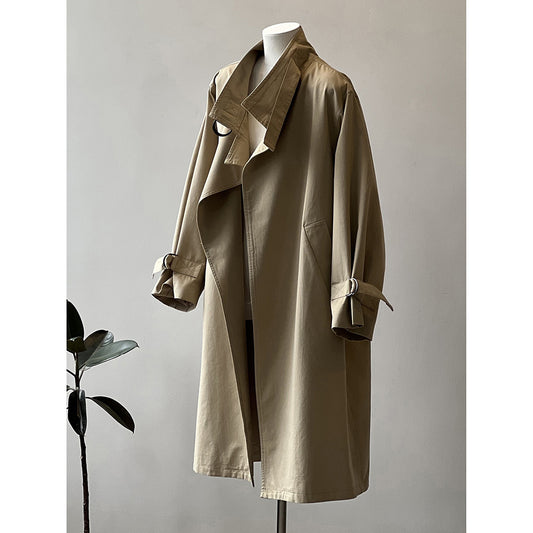 Manteau long de printemps Khaki Breeze