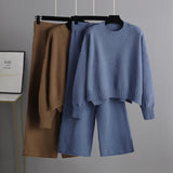 Casual Knit Sweater and Pants Two-Piece