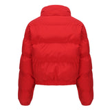Manteau court en coton rembourré à col haut