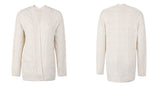 Twist Pocket Mid-Length Knitted Cardigan Coat