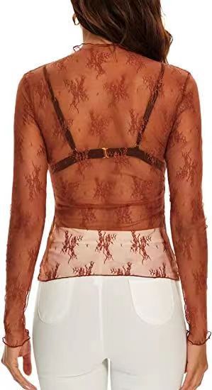 Long Sleeve Slim Lace Pullover Sun-Proof Base Layer