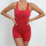 Pantalon de yoga plissé pêche pour femme