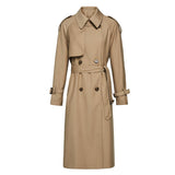 British Double Breasted Extended Trench Coat