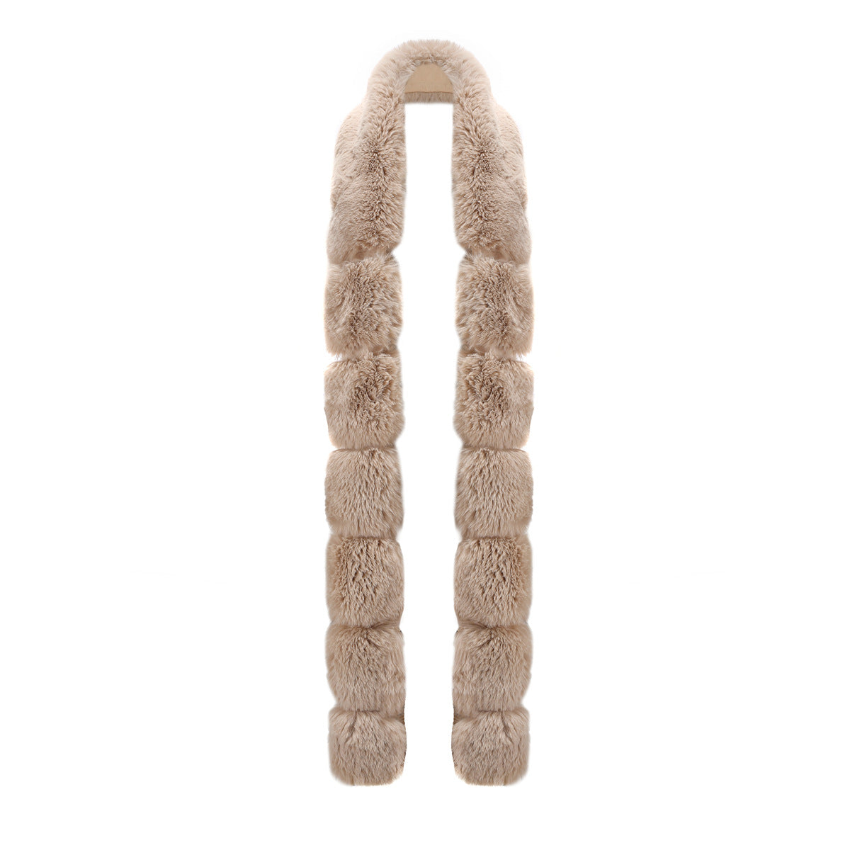 Mid-Length Padded Parka with Fur Collar