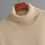 Ärmelloser Pullover mit hohem Halsausschnitt, einfarbig, locker gestrickt, Westentop für Damen